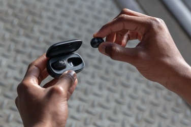 Logo trade promotional merchandise image of: Urban Vitamin Palm Springs RCS rplastic ENC earbuds