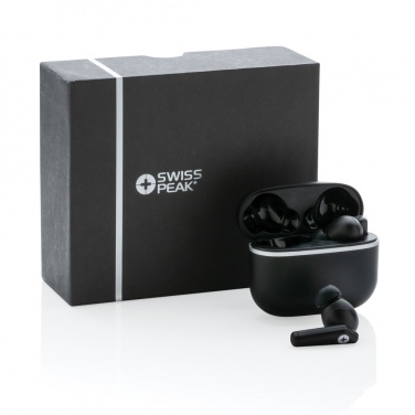 Logo trade promotional gifts picture of: RCS recycled plastic Swiss Peak TWS earbuds 2.0