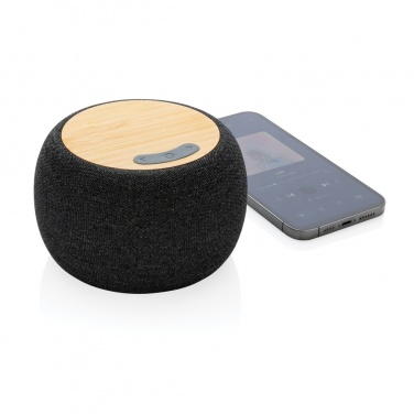 Logotrade promotional item image of: RCS Rplastic/PET and bamboo 5W speaker