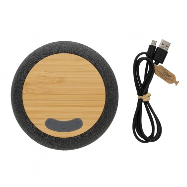 Logo trade promotional item photo of: RCS Rplastic/PET and bamboo 5W speaker