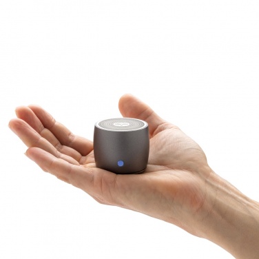 Logo trade advertising products picture of: Swiss Peak RCS recycled aluminum 3W bass speaker