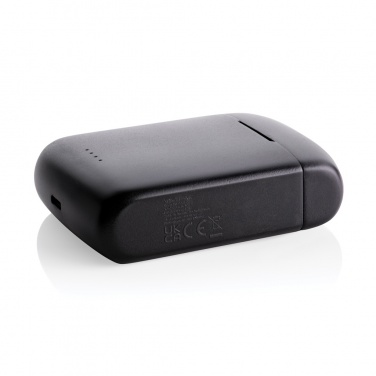 Logotrade promotional product picture of: Skywave RCS recycled plastic solar earbuds