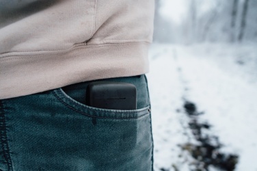 Logotrade promotional giveaway picture of: Skywave RCS recycled plastic solar earbuds