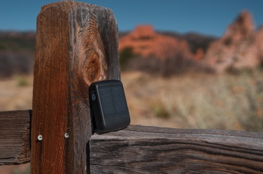 Logotrade promotional giveaway image of: Skywave RCS recycled plastic solar earbuds