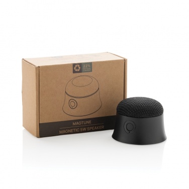 Logo trade advertising product photo of: Magtune RCS recycled plastic magnetic 5W speaker