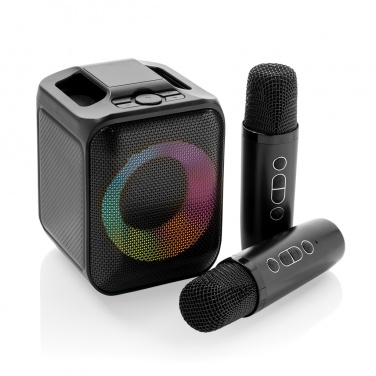 Logo trade corporate gifts picture of: Singvibe RCS recycled plastic karaoke set with double mic