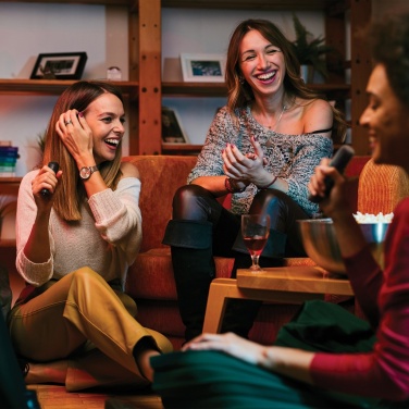 Logotrade business gift image of: Singvibe RCS recycled plastic karaoke set with double mic