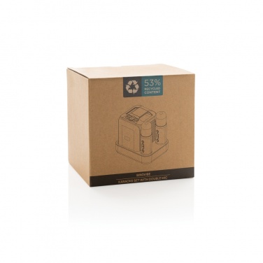 Logo trade promotional items image of: Singvibe RCS recycled plastic karaoke set with double mic