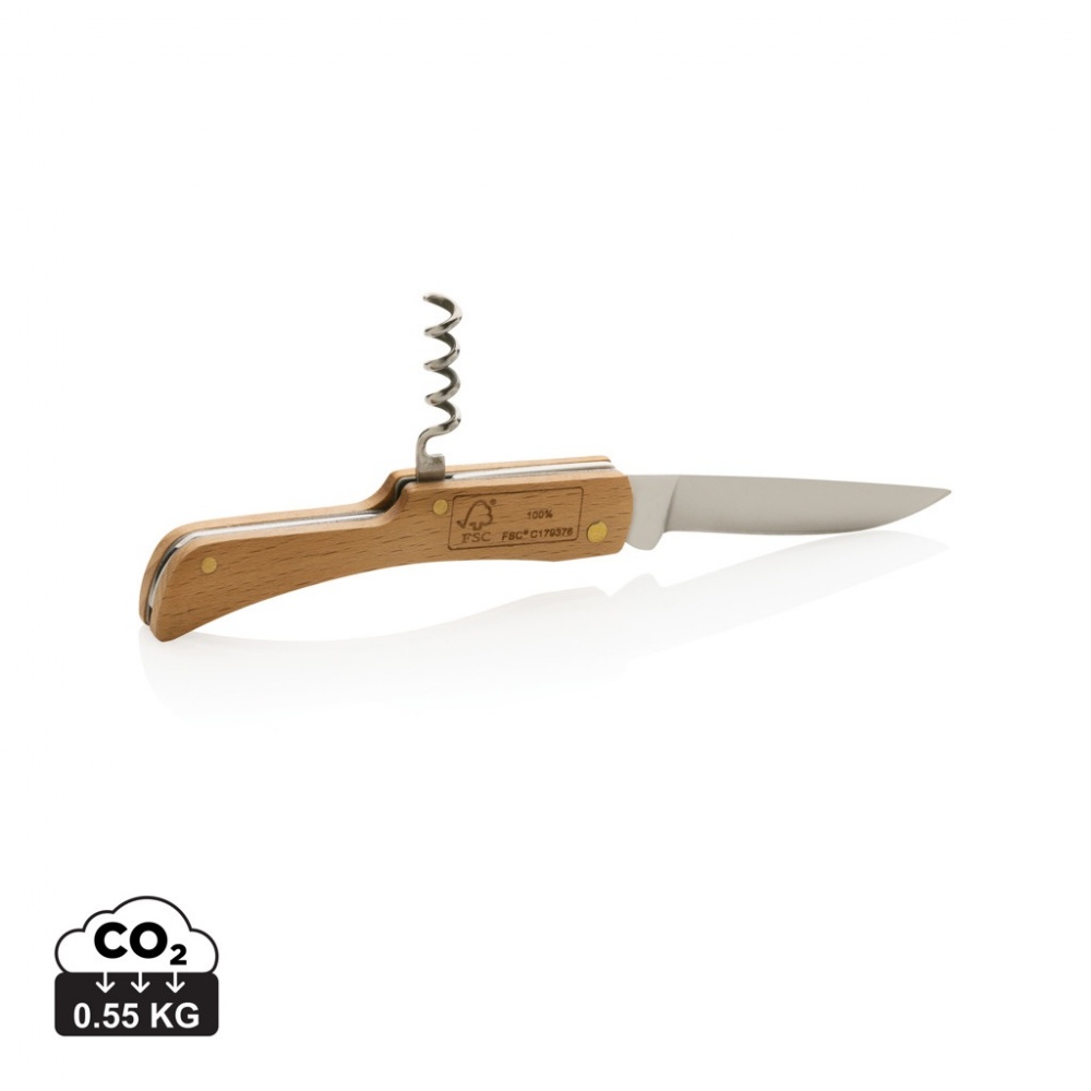 Logotrade business gifts photo of: Wooden knife with bottle opener