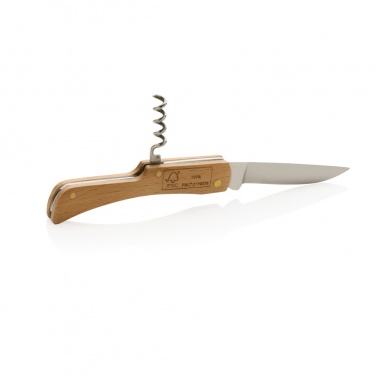 Logotrade promotional item picture of: Wooden knife with bottle opener