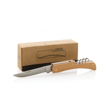 Logotrade promotional products photo of: Wooden knife with bottle opener