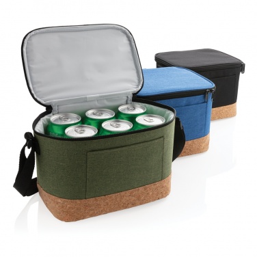 Logo trade corporate gift photo of: Two tone cooler bag with cork detail
