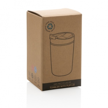 Logotrade promotional giveaways photo of: GRS Recycled PP tumbler with flip lid
