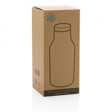 Logo trade promotional giveaways image of: RCS Recycled stainless steel compact bottle