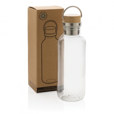 Logo trade promotional merchandise photo of: RCS RPET bottle with bamboo lid and handle