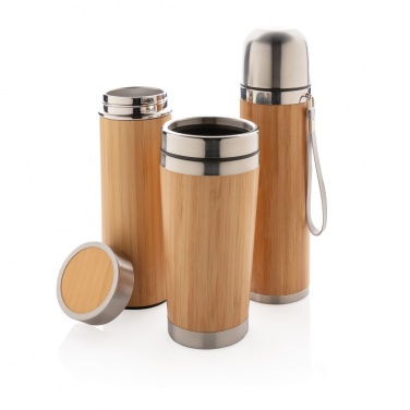Logotrade business gifts photo of: Bamboo vacuum travel flask