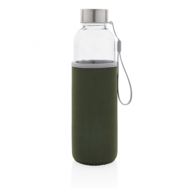 Logo trade business gifts image of: Glass bottle with neoprene sleeve
