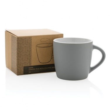 Logo trade promotional giveaways picture of: Ceramic mug with coloured inner 300ml