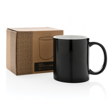 Logo trade promotional giveaways image of: Ceramic classic mug 350ml