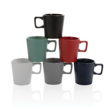 Logo trade promotional giveaways image of: Ceramic modern coffee mug 300ml