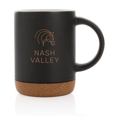 Logo trade promotional items image of: Ceramic mug with cork base 280ml