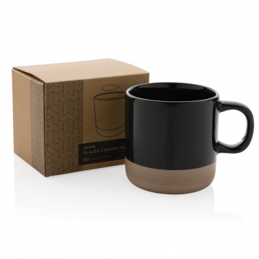 Logo trade promotional products image of: Glazed ceramic mug 360ml