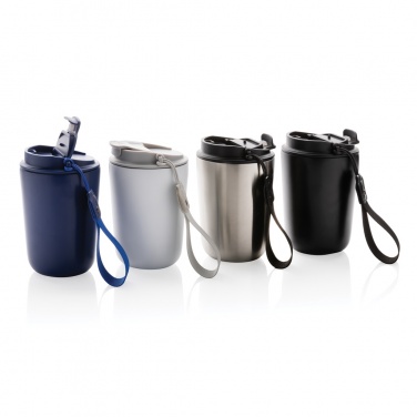 Logo trade corporate gifts picture of: Cuppa RCS re-steel vacuum tumbler with lanyard