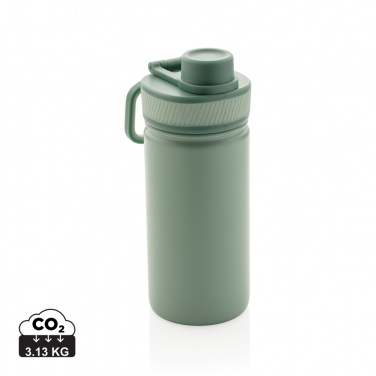 Logo trade promotional products image of: Vacuum stainless steel bottle with sports lid 550ml
