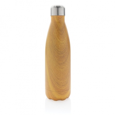 Logotrade promotional giveaway picture of: Vacuum insulated stainless steel bottle with wood print