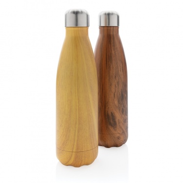 Logotrade advertising product picture of: Vacuum insulated stainless steel bottle with wood print