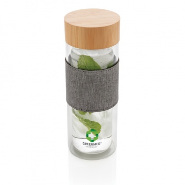 Logo trade corporate gifts image of: Impact double wall borosilicate glass bottle