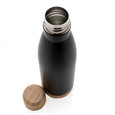 Logotrade business gift image of: Vacuum stainless steel bottle with bamboo lid and bottom