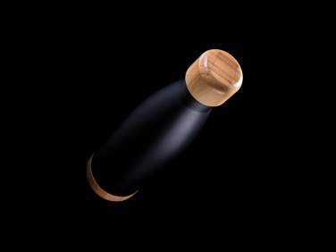 Logotrade corporate gifts photo of: Vacuum stainless steel bottle with bamboo lid and bottom