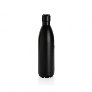 Logo trade promotional items image of: Solid colour vacuum stainless steel bottle 1L