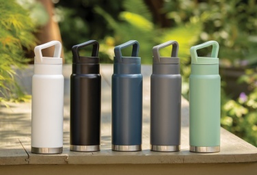 Logo trade corporate gifts image of: Leakproof vacuum on-the-go bottle with handle