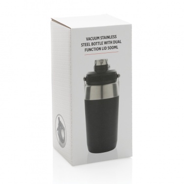Logotrade business gift image of: Vacuum stainless steel dual function lid bottle 500ml