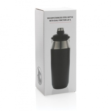 Logo trade promotional item photo of: Vacuum stainless steel dual function lid bottle 1L