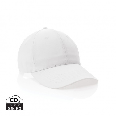 Logo trade promotional products image of: Impact 6 panel 190gr Recycled cotton cap with AWARE™ tracer