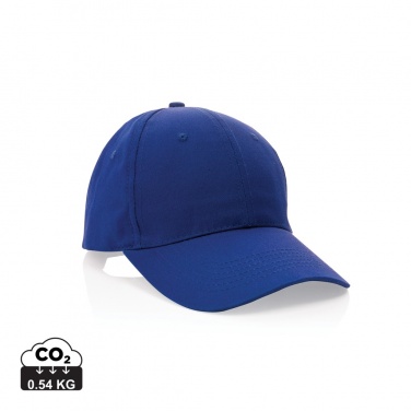 Logo trade corporate gifts image of: Impact 6 panel 190gr Recycled cotton cap with AWARE™ tracer