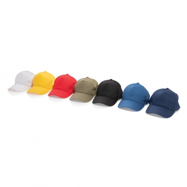 Logotrade business gift image of: Impact 5 panel 190gr Recycled cotton cap with AWARE™ tracer