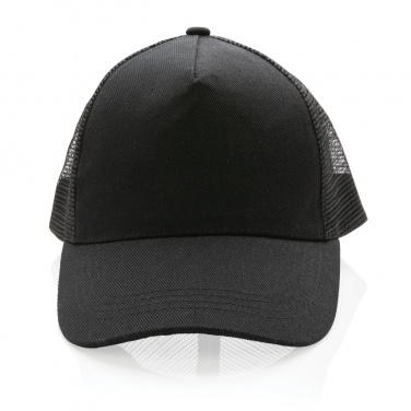 Logo trade promotional gifts image of: Impact AWARE™ Brushed rcotton 5 panel trucker cap 190gr