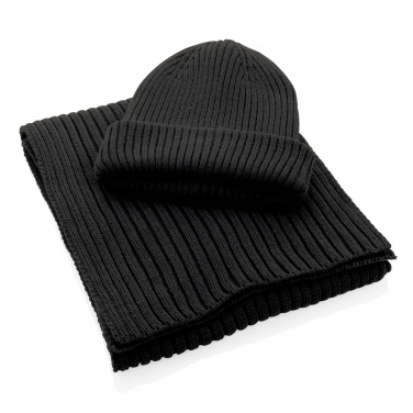 Logotrade promotional giveaway image of: Impact AWARE™ Polylana® knitted scarf 180 x 25cm