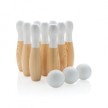 Logo trade promotional items picture of: Wooden skittles set
