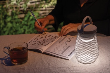 Logotrade promotional giveaway picture of: Aurora RCS recycled plastic USB re-chargeable table lamp