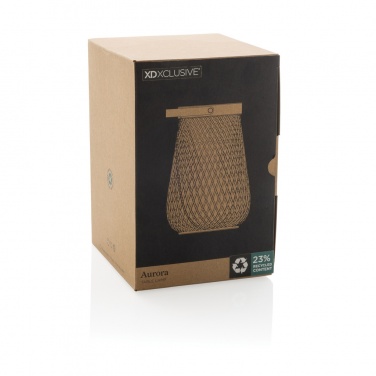 Logo trade promotional products image of: Aurora RCS recycled plastic USB re-chargeable table lamp
