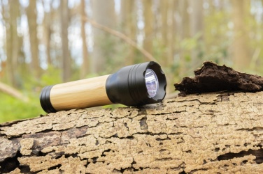 Logotrade business gifts photo of: Lucid 3W RCS certified recycled plastic & bamboo torch