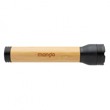 Logo trade promotional item photo of: Lucid 5W RCS certified recycled plastic & bamboo torch