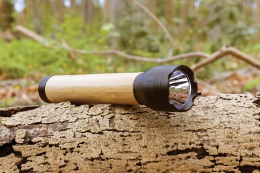 Logotrade promotional merchandise image of: Lucid 5W RCS certified recycled plastic & bamboo torch