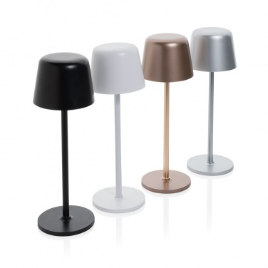 Logo trade promotional items image of: Zenic RCS recycled plastic USB re-chargable table lamp