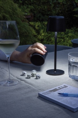 Logo trade promotional products image of: Zenic RCS recycled plastic USB re-chargable table lamp